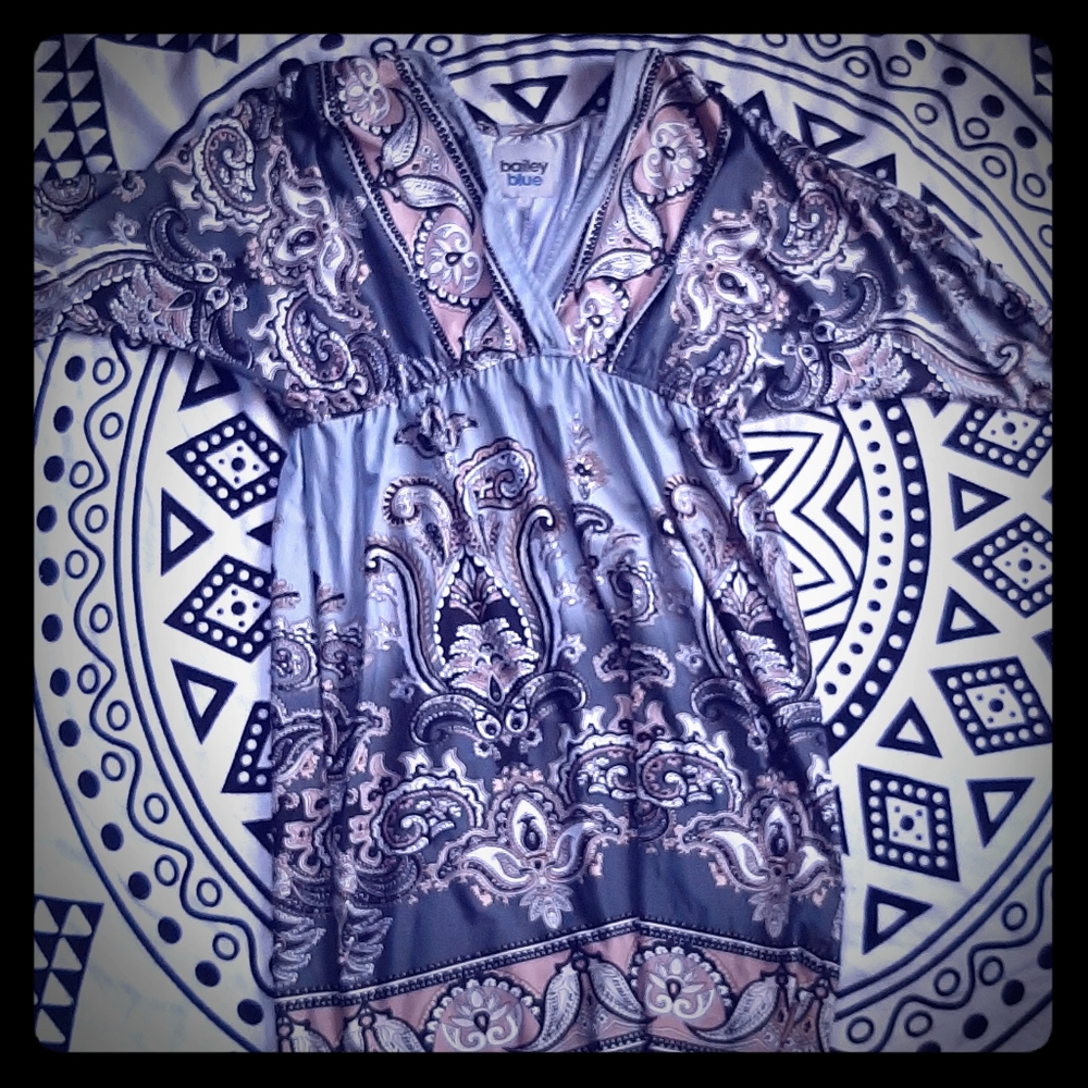 Bailey blue long sleeve mini